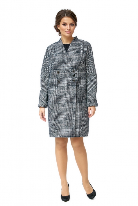 Женское пальто из текстиля с воротником 8002197
