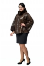 Женская кожаная куртка из натуральной кожи с воротником, отделка норка 8002410-3