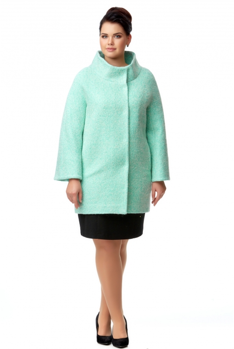 Женское пальто из текстиля с воротником 8009906