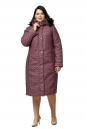 Женское пальто из текстиля с капюшоном, отделка песец 8010579-2