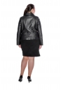 Женская кожаная куртка из натуральной кожи с воротником 8011592-3