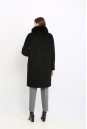 Женское пальто из текстиля с воротником, отделка песец 8011726-3