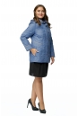 Куртка женская из текстиля с капюшоном, отделка искусственный мех 8011782-2
