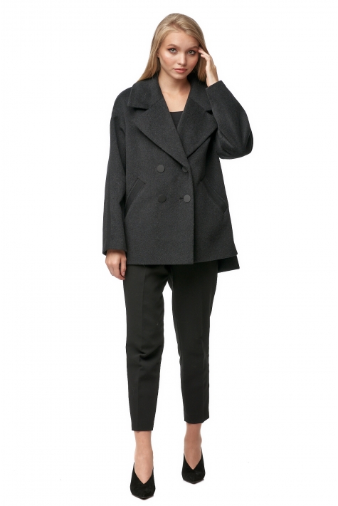 Женское пальто из текстиля с воротником 8012188