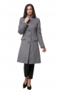Женское пальто из текстиля с воротником, отделка норка 8012484-2