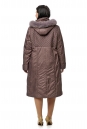 Женское пальто из текстиля с капюшоном, отделка песец 8012630-3