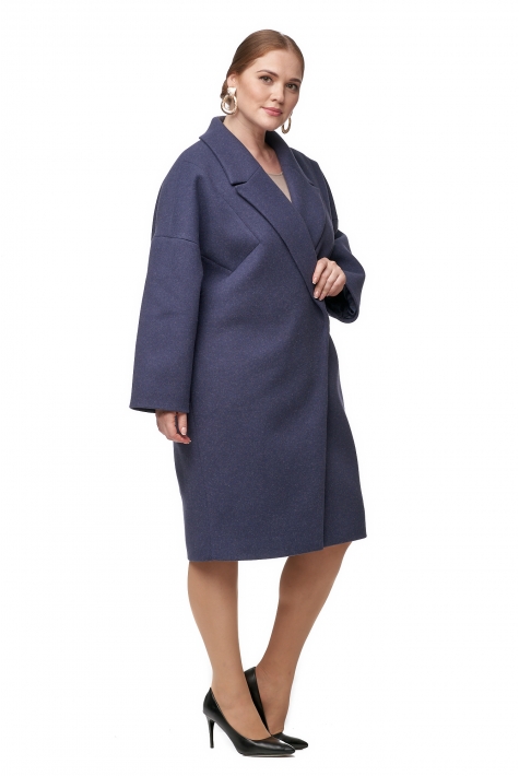 Женское пальто из текстиля с воротником 8012699