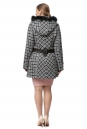 Женское пальто из текстиля с капюшоном, отделка песец 8012830-3