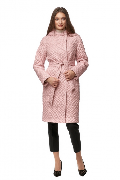 Женское пальто из текстиля с капюшоном 8013513