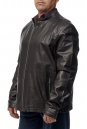 Мужская кожаная куртка из натуральной кожи с воротником 8014395-2