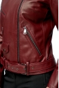 Женская кожаная куртка из натуральной кожи с воротником 8016004-5