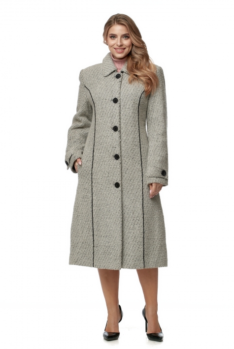 Женское пальто из текстиля с воротником 8016140