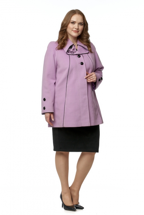 Женское пальто из текстиля с воротником 8016373