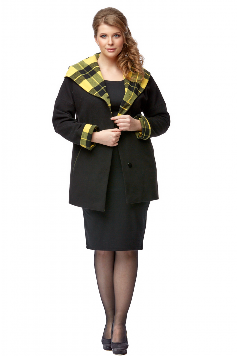 Женское пальто из текстиля с капюшоном 8017097