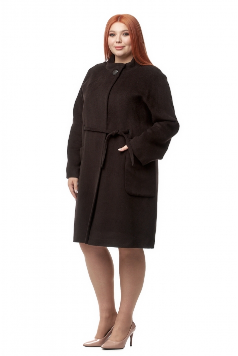 Женское пальто из текстиля с воротником 8017616
