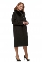 Женское пальто из текстиля с воротником, отделка песец 8017913-2