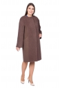 Женское пальто из текстиля без воротника 8021770