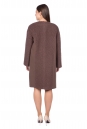 Женское пальто из текстиля без воротника 8021770-3