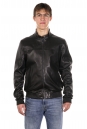 Мужская кожаная куртка из натуральной кожи с воротником 8022123-10
